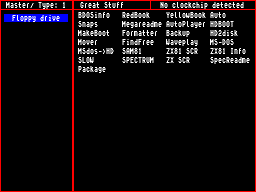 Atom bootloader screenshot